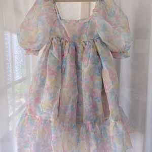 Selkie French puff dress size M in sweet corn